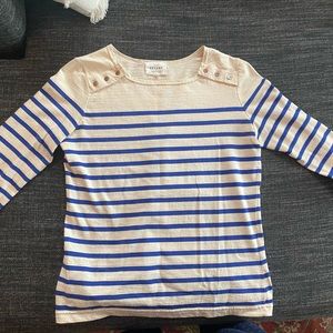 Sezane Loïc Marinière stripe 3/4 sleeve shirt